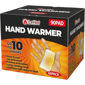 Hand Warmers - 90 Packs Hot Hands Disposable Heat Pad, Hot Hands Hand Warmers, Up to 10 Hours of Safe and Continuous Heat, Perfect for Camping, Outdoor Skiing, Fishing Ideal for Outdoors and Travel.