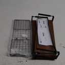 WOPITUES Floating Shelves with Wire Storage Basket, Bathroom Shelves Over Toilet with Protective Metal Guardrail, Wood Wall Shelves for Bathroom, Bedroom, Living Room, Toilet Paper- Dark Brown (15.7 inch)