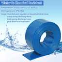 2 inches x 25 FT Heavy-Duty PVC Swimming Pool Backwash Hose, Reinforced Discharge Hose with Clamp for Swimming Pools, Blue