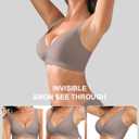 Xcutting Deep V Jelly Bras for Women Wireless Push Up Comfy Tshirt Bra | wireless,support lift,sagging breast bras for older women large breast,padded seamless,sleep t shirt,comfortable,push up (S)