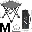 Wind Tour Portable Folding Camping Stool Outdoor Camping Lightweight Samll Chair for Fishing Hiking Gardening and Beach with Carry Bag (Medium Grey -1)