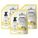 J.R. Watkins Foaming Hand Soap Refill, Moisturizing Foam Hand Wash, All Natural, Alcohol-Free, Cruelty-Free, USA Made, Lemon, 28 fl oz, 3 Pack