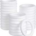 White Decor Foam Wreath Forms 4in/ 10cm Foam Circle for Christmas Decorations DIY Supplies (30 Pack) Nativity Ornaments Rings