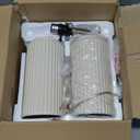 23.5 Beige Modern Ceramic Table Lamps Set of 2 for Living Room, Farmhouse Bedside Lamps with Upgraded White Linen Shade, Rustic Nightstand Lamps for Bedroom Home Office, Vintage End Table Dorm