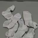 IRAMY Ankle Compression Socks for Women Men Plantar Fasciitis Relief 3/5 Pairs Cushioned Athletic Running Socks (Medium, White(3 Packs))