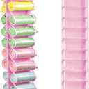 Legging Storage Bag Storage Hanger Can Holds 24 Leggings or Shirts Jeans Compartment Storage Hanger, Foldable Leggings Organizer Clothes Portable Closets Roll Holder (Pink)