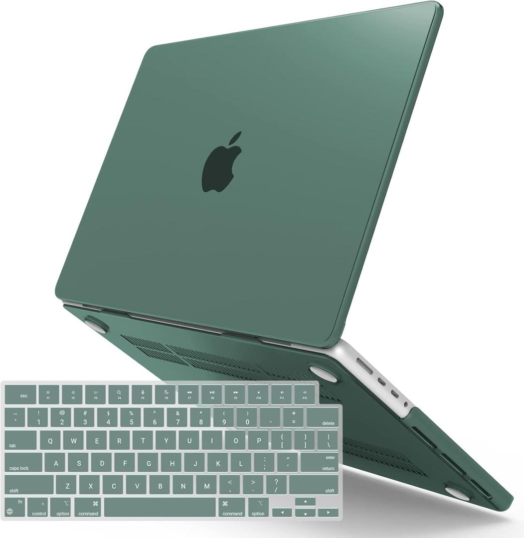 IBENZER Compatible with MacBook Pro 16 Inch Case 2026 2025 2024 2023 2022 M4 M3 M2 M1 A3403 A3186 A2991 A2780 A2485 Pro Max for Mac Pro 16,HardshellCase&KeyboardCover,MidnightGn,T16X-MTGN+1