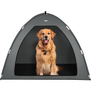 Gray Extra Large Outdoor Cat and Dog Tent House, Waterproof, Washable, Indoor/Outdoor Cave Nest Bed