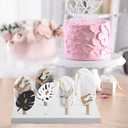 Qunclay 2 Pcs Wooden Cakesicle Stand Display 12 Count Candy Sticks Holder Rectangle Rustic Cake Stands for Dessert Table Ice Cream Lollipop Holder for Wedding Birthday Holiday Party