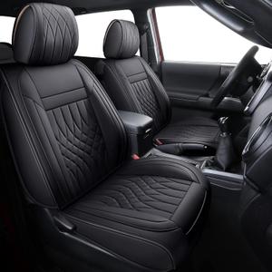 YIERTAI Seat Covers Compatible with Toyota Tacoma for 2005-2025 2026 Crew Access Extended Double Cab TRD V6 Sport Limited Nightshade Edition Truck Seat Cushion Protector(5 PCS Full Set/Black)
