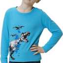 Boys Long Sleeve Shirts, Casual Cotton Tshirts Cartoon Graphic Crewneck Tops Tees Shirt for Kids Toddler Boy 3 Pack (S)