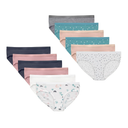 Hanes Brief Underwear, Stretch Cotton Panties for Girls, Assorted, 12-Pack 12