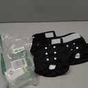 wegreeco Washable Female Dog Diapers Highly Absorbent Reusable Diapers for Dog in Heat Dog Period Diapers, 3 Pack (Black, Medium)