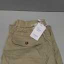 voeeron Mens Elastic Waist Twill Pants for Seniors  Pull On Comfort Pants with Stretch Waistband, Relaxed Fit (34W x 30L, Dark Khaki)