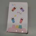 Cute Bear Water Bottle: 32oz Kawaii Kids Water Bottles with Strap and Straw - Leak-proof Plastic Drinking Cups for Girls Women School Sports Camping Picnic Hiking Travel (Pink-blue)