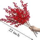 Artificial Red Berries Christmas Berries Stems for Winter Home Decor Christmas Decorations