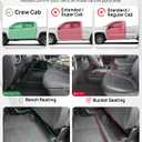 Floor Mats for 2020-2026 Chevy Silverado/GMC Sierra 1500/2500HD/3500HD Crew Cab & 2019 1500 Crew Cab Without Rear Underseat Storage Box, Front Bench Seat