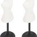Totority 2pcs Mini Mannequin Doll Dress Display Support Holders for Clothes Adjustable Height for Doll Clothes Showcase Crafting and Retail Display