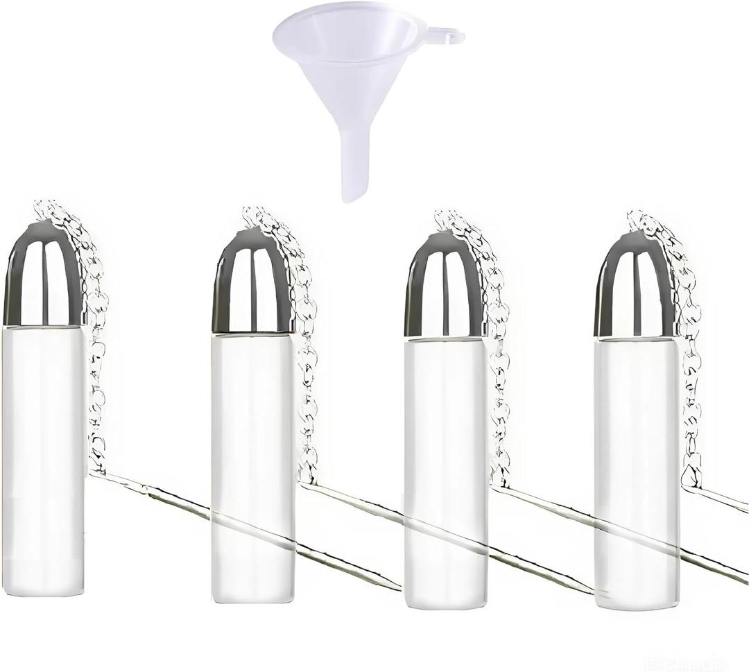 4 Pack Glass Leak-Proof Bottle Portable Pepper Shaker Outdoor Camping Travel, Airtight Portable Containers for Camping and Travel