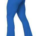 Sunzel Flare Leggings, Crossover Yoga Pants with Tummy Control, High-Waisted and Wide Leg (Blue)