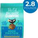 Tiki Cat Born Carnivore High Protein Dry Cat Food, Herring & Salmon Meal, 2.8 lbs. Bag
