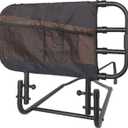 Stander EZ Adjust Bed Rail, Adjustable Senior Bedrail and Safety Assist Railing for Elderly Adults with Organizer Pouch, ASTM Safety Approved Guard-Rail, Black