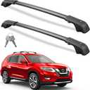 300lbs Roof Rack Cross Bars Compatible with Nissan Rogue 2014-2020 (with Raised Side Rails), Heavy Duty Aluminum Lockable Roof Rails Crossbars Black Rooftop Cargo Carrier Luggage