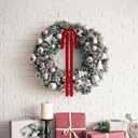 8Pcs Large Long Velvet Bows for Christmas Tree - Big 15.723.6 Inch Vintage Ribbon Bows, Xmas Tree Ornaments for Garland, Wreath, Fireplace, Door & Gift Wrapping, Holiday Home Decor Bows (Red)