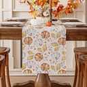 Romanstile Orange Pumpkin Fall Table Runner 13 x 72 Inch, Autumn Thanksgiving Harvest Farmhouse Style Table Decoration for Dining, Holiday, Party Decor