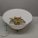 Modern Chandelier with White Fabric Shade Gold and Brass Finished Adjustable 4-Lights Pendant Lighting Fixture for Kitchen Island Dining Room and Restaurant