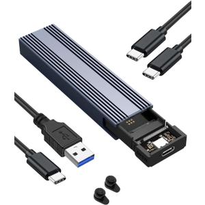 V VCOM M.2 NVMe SSD Enclosure, USB C External Adapter, USB 3.2 Gen2 (10Gbps) with UASP, Trim Support - M-Key(B+M Key) for 2230/ 2242/ 2260/ 2280 SSDs
