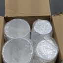 Yungyan 100 Pack 16oz Stadium Cups Reusable Plastic Cups Blank Drink Tumblers for Parties, Events, DIY Projects, 4.5 x 3.54 x 2.72 Inch (White)