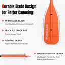 Canoe Paddle Aluminum Shaft with PP Blade, Floating Adjustable Paddle for Canoeing, Boating and Rafting, 122-152 cm/4-5 Ft