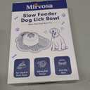 2 x Anti-Slip Slow Feeder Dog Bowl and Lick Mat with Rolling Ball