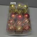 Christmas Ornaments Balls - 30 Pcs 2.4 Inch Shatterproof Plastic Christmas Balls Sets, Red & Gold Small Christmas Tree Balls Hanging Ornaments for Holiday Wreath Party Christma Tree Decor