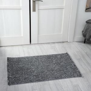 LUXE WEAVERS Solid Machine Woven Smoke 2x3 Area Rug, Indoor Stain-Resistant Carpet