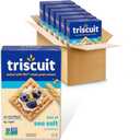 Triscuit Hint of Sea Salt Whole Grain Wheat Crackers, Vegan Crackers, Vegan Snacks, Bulk Snacks, 6 - 8.5 oz Boxes (EXP 08/05/26)