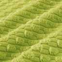Kevin Textile Decorative Pillow Covers Set of 2 Striped Plush Corduroy Pillows Pillowcases Boho Home Decor Cushion Covers for Couch Sofa Bed Living Room 26x26 Inch, Spring Green