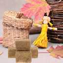 10 x Veemoon 4pcs Mini Hay Bales Miniature Straw Bales Decoration Dollhouse Haystack Scene Decor Table Hay Haystack Ornament Western Farm Craft Accessories for Dollhouse Fall Harvest Scene (2 * 2 * 3CM)