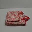 Katech Upgraded Crochet Bag with Beginner Crochet Books, Large Yarn Storage Bag Crochet Tote Bag for Crochet Hooks Knitting Needles and Project, Yarn Storage Organizer with 6 Grommets (red)