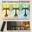 Tiffany Style Lamp,Green,Remote Brightness & Temp Control,12 Inch