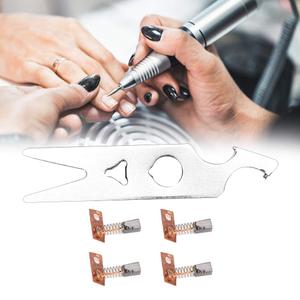 2 Pairs Carbon Brush Wrench Set Nail Drill Handpiece Accessory Replacement Part for Home Nail Salon