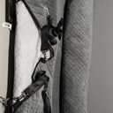Large Dog Car Seat Under 100LBS, Dog Car Bed with Safety Tethers/ Storage Pocket, Only for Back Seat-Gray