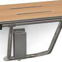 24" x 15" Teak Folding Wall Mount Shower Seat Bench, ADA Compliant
