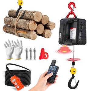 NEWTRY 3 in 1 Electric Hoist, Upgraded Infrared Limit Switch, 1100LBS Portable Electric Winch, 110volt Vertically & Horizontally Lifting
