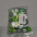 Whaline 50 Pcs 20 mm St. Patrick's Day Bubblegum Beads Set Mixed Green Shamrock White Green Plastic Spacer Beads for Jewelry Making Boutique Craft Supplies, Small