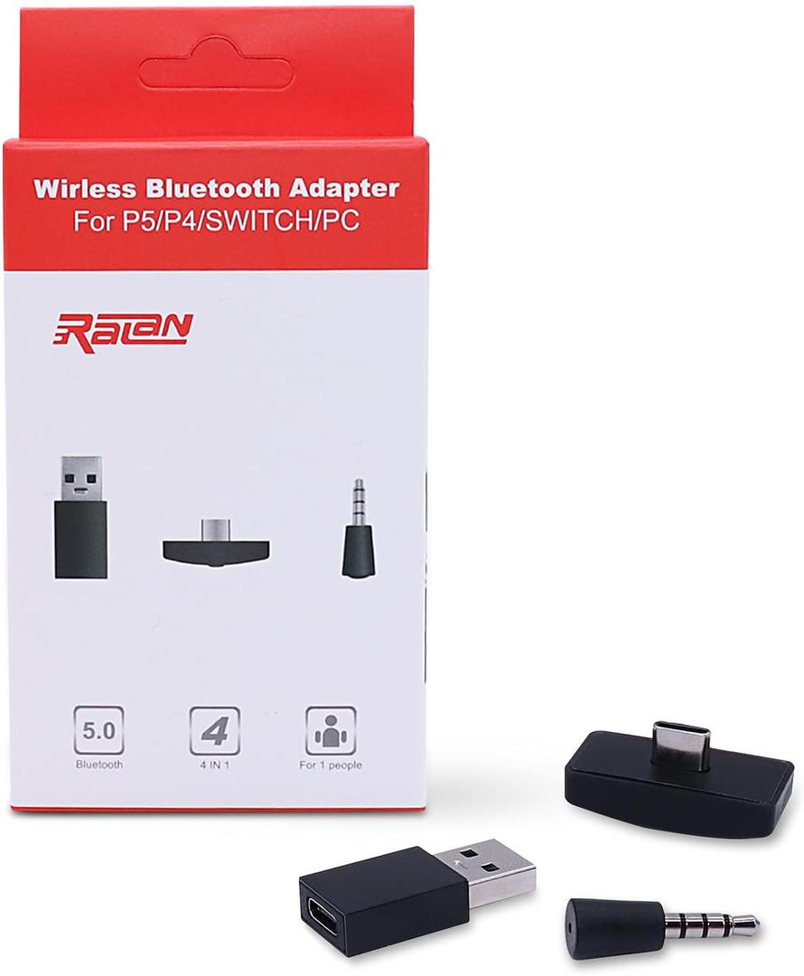 Bluetooth Dongle Adapter USB 5.0 RALAN,Wireless Mini Microphone USB Audio Adapter Receiver Compatible with PS4 /PS5