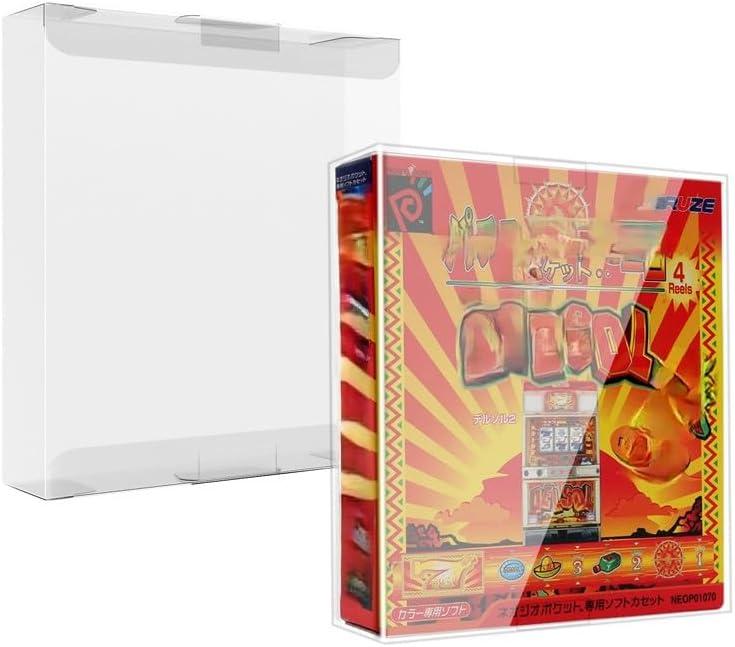 10 Pcs Clear Modern Game Cases for NEO GEO Cartridge, Scratch Resistant Plastic Case