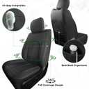 Leather Car Seat Covers for Dodge Ram 1500 4 Door 2019-2026 Crew Cab, Custom Fit Truck Seat Protectors Full Set, Black (Bucket Seat with 40/60 Split Rear Flat Bench)
