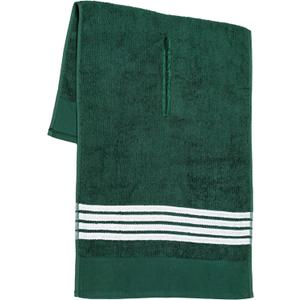 The Tour Towel | Large Golf Caddy Towel Terry Cloth, Absorbent 19" x 44", Center Cut, Perfect Hang Golf Cart Accessory and Golf Bag, Multiple Colors (Green W/White Stripes)